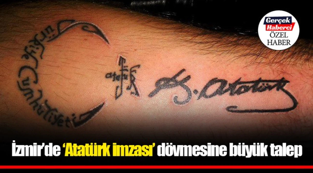İzmir’de ‘Atatürk imzası’ dövmesine büyük talep
