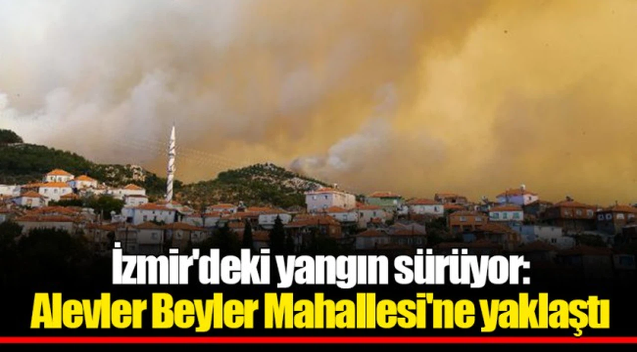 İzmir'deki yangın sürüyor: Alevler Beyler Mahallesi'ne yaklaştı