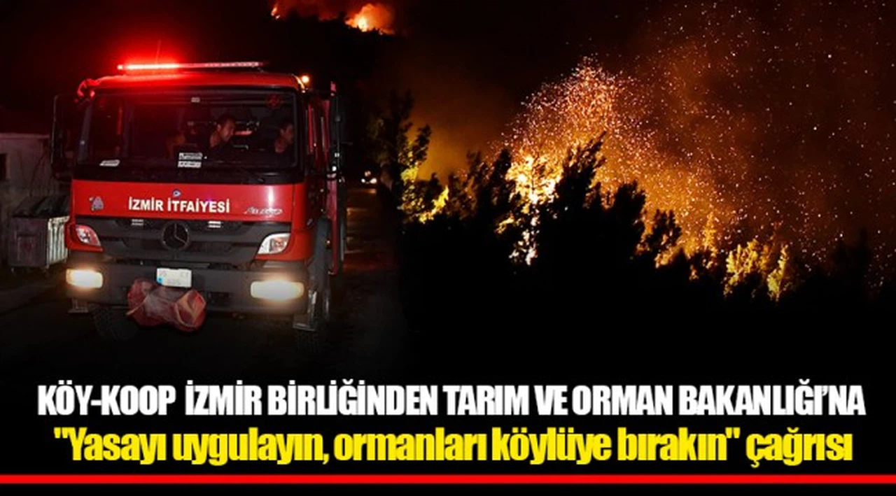 KÖY-KOOP  İZMİR BİRLİĞİNDEN   TARIM VE ORMAN BAKANLIĞI’NA "Yasayı uygulayın, ormanları köylüye bırakın" çağrısı