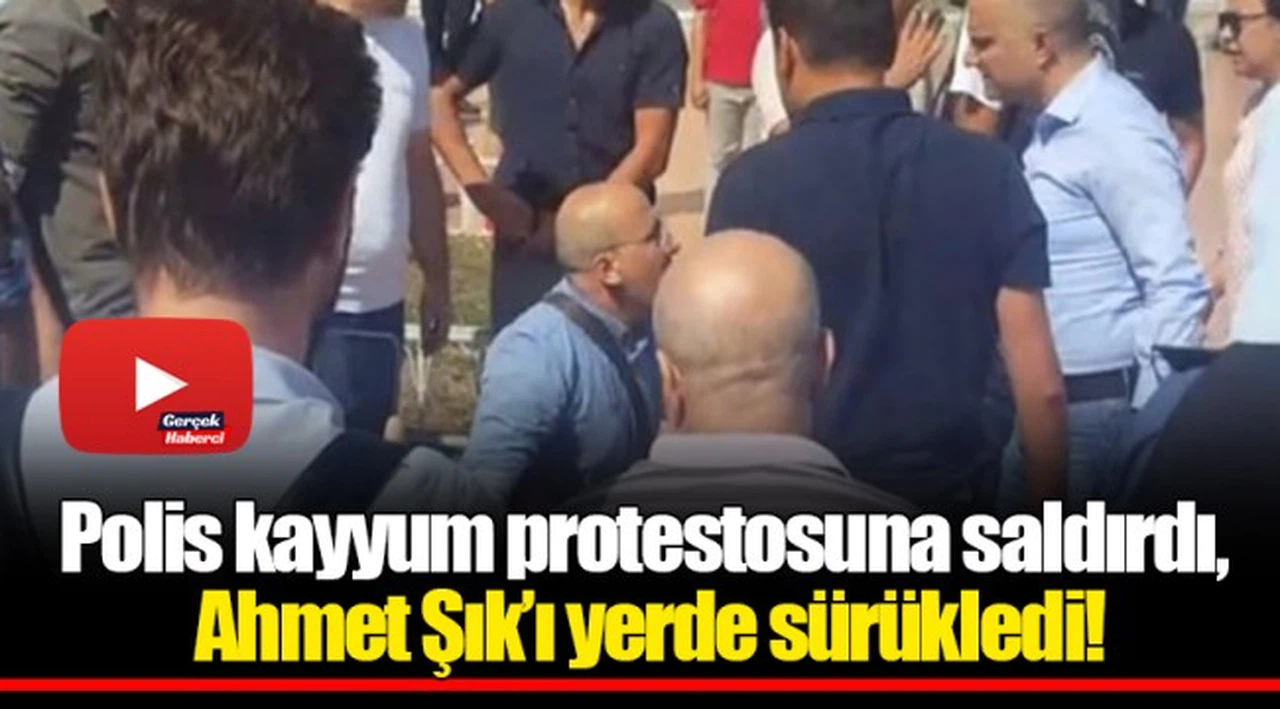 Polis kayyum protestosuna saldırdı, Ahmet Şık’ı yerde sürükledi!
