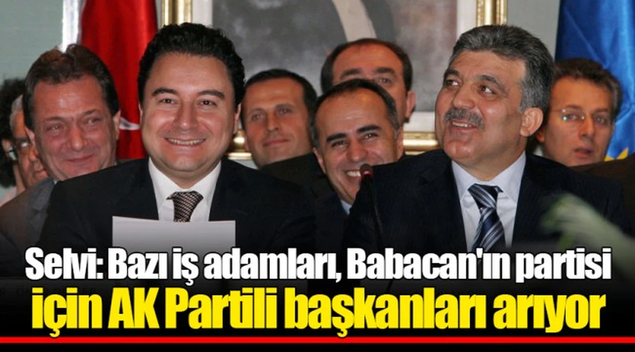 Selvi: Bazı iş adamları, Babacan'ın partisi için AK Partili başkanları arıyor