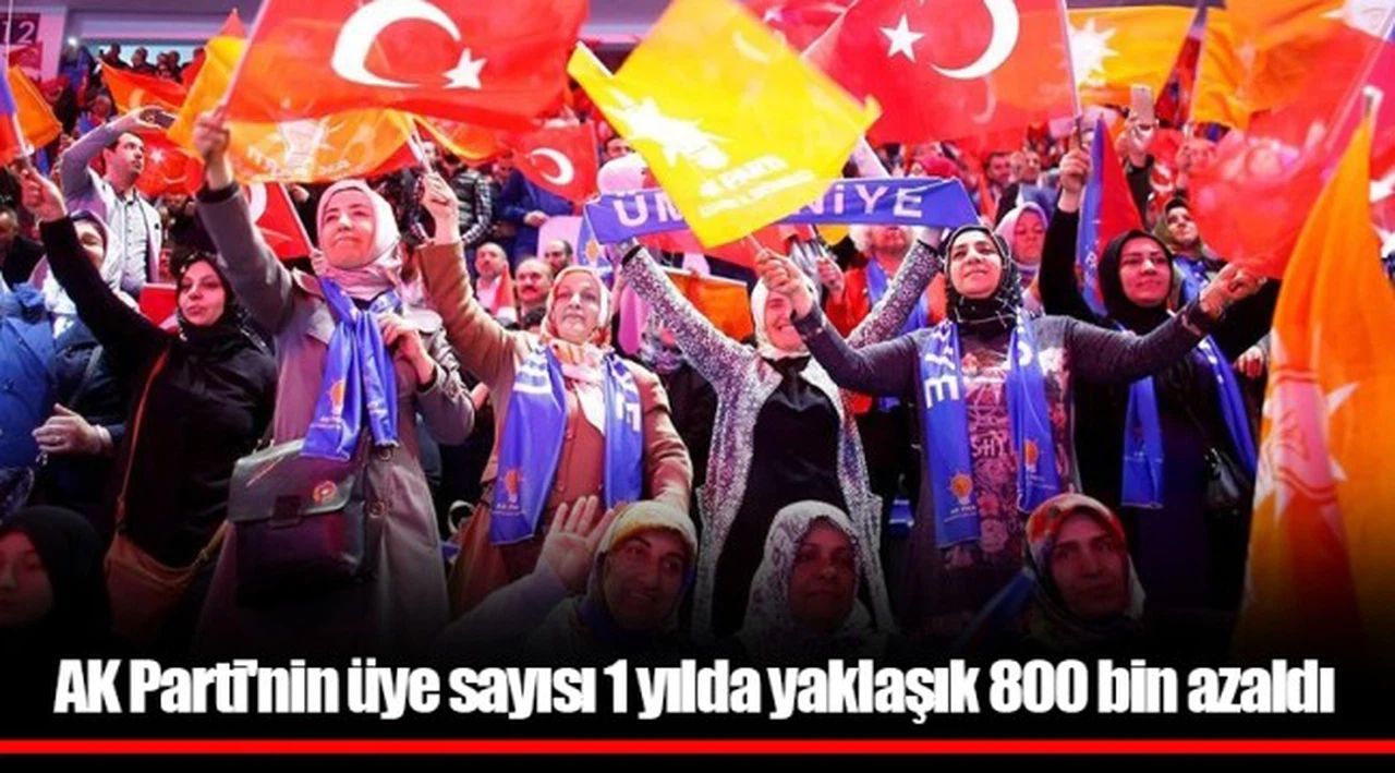 AK Parti'nin üye sayısı 1 yılda yaklaşık 800 bin azaldı