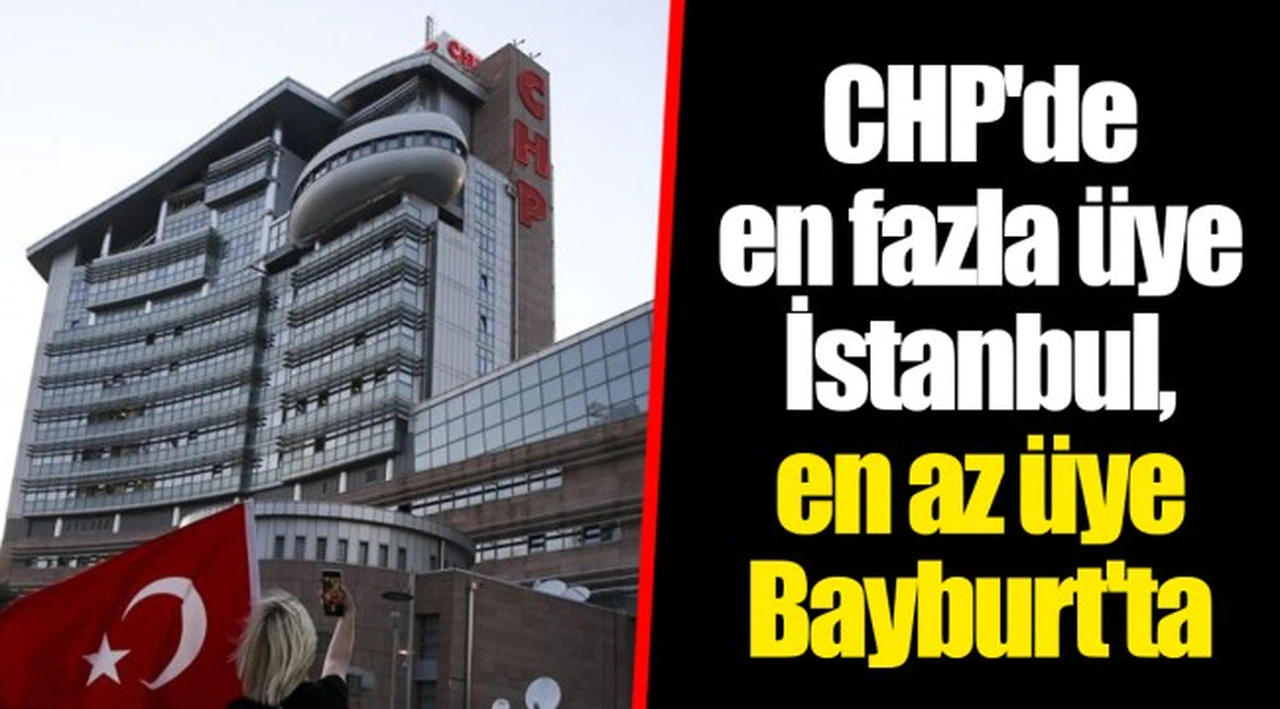 CHP'de en fazla üye İstanbul, en az üye Bayburt'ta