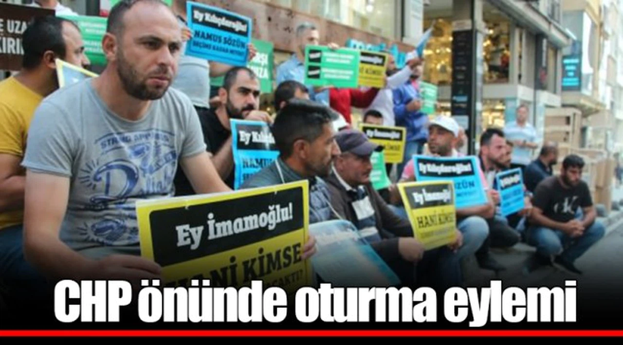 CHP önünde oturma eylemi