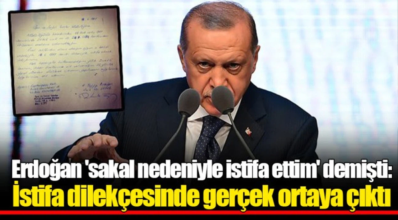 Erdoğan 'sakal nedeniyle istifa ettim' demişti: İstifa dilekçesinde gerçek ortaya çıktı