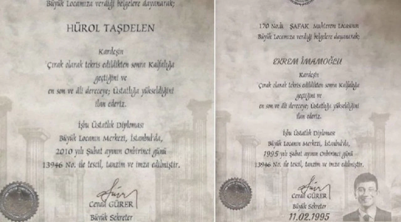 Hürol Taşdelen: İmamoğlu için hazırlanan mason diplomasının aslı bana ait
