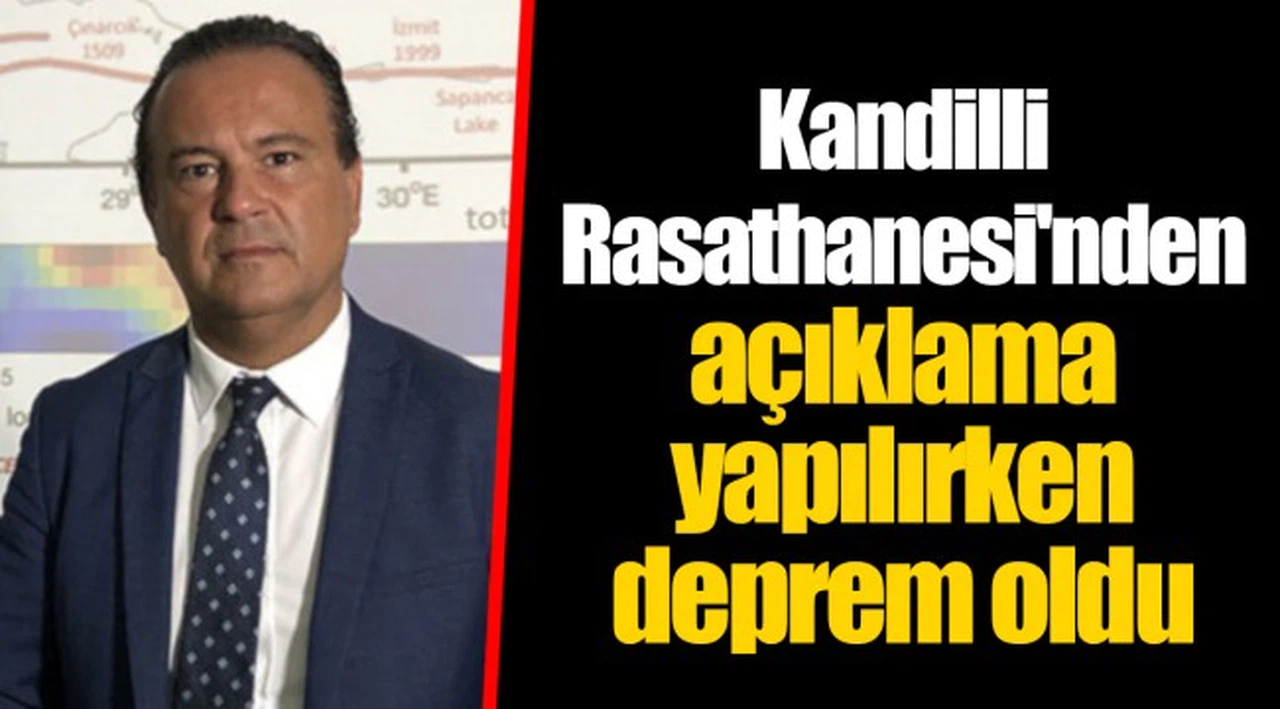 Kandilli Rasathanesi'nden açıklama yapılırken deprem oldu