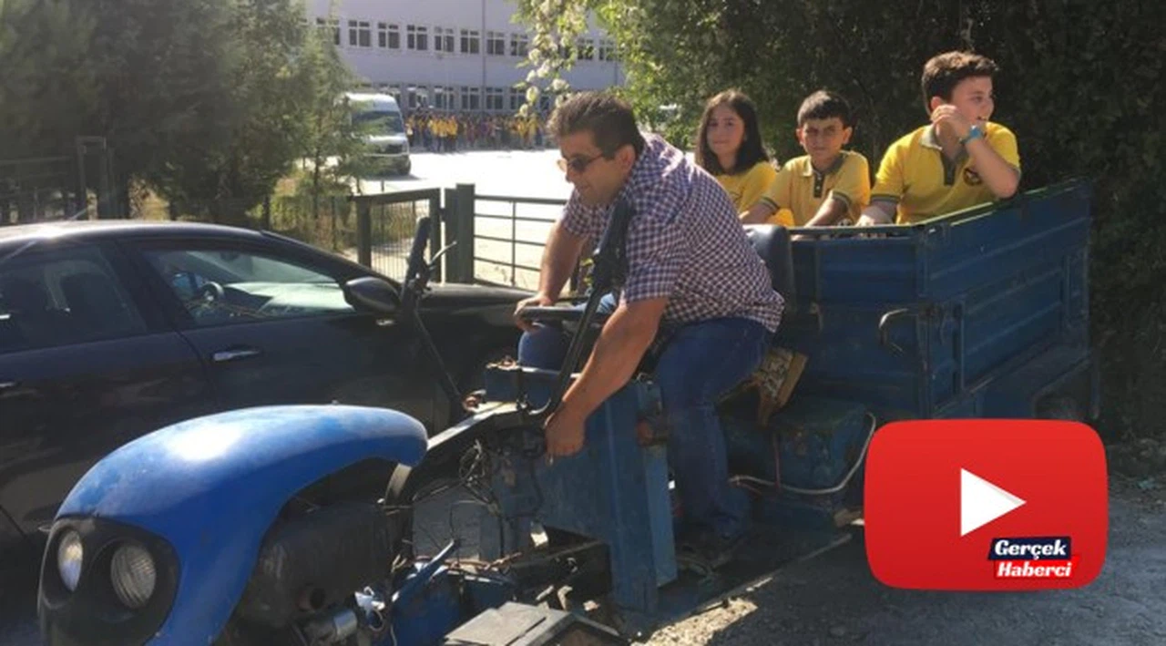 Öğrenciler okula servis yerine patpat ile gidiyor