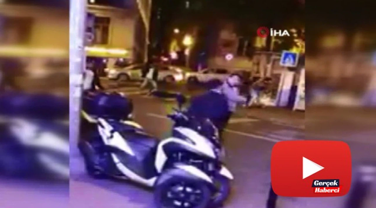Beyoğlu'nda meydan kavgası kamerada