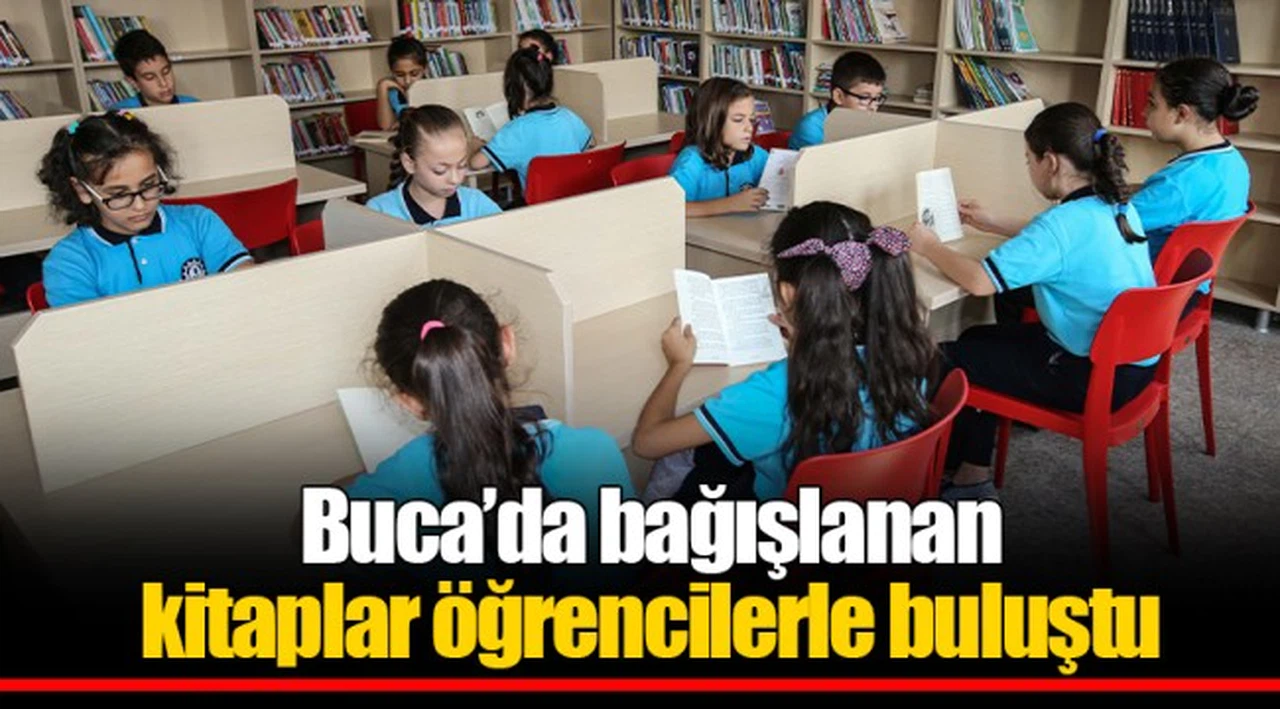 Buca’da bağışlanan kitaplar öğrencilerle buluştu