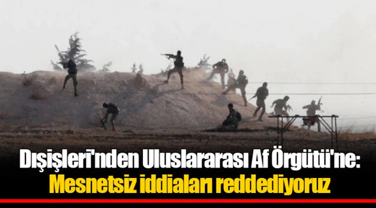 Dışişleri'nden Uluslararası Af Örgütü'ne: Mesnetsiz iddiaları reddediyoruz