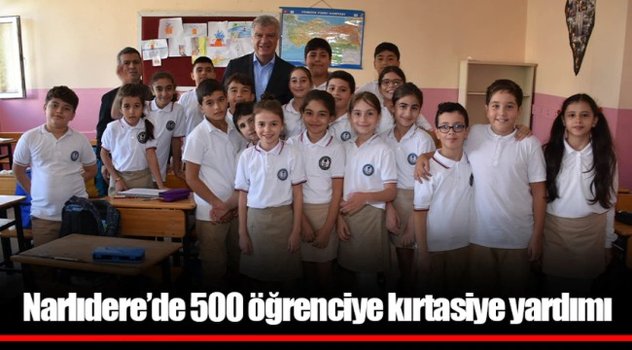 Narlıdere’de 500 öğrenciye kırtasiye yardımı
