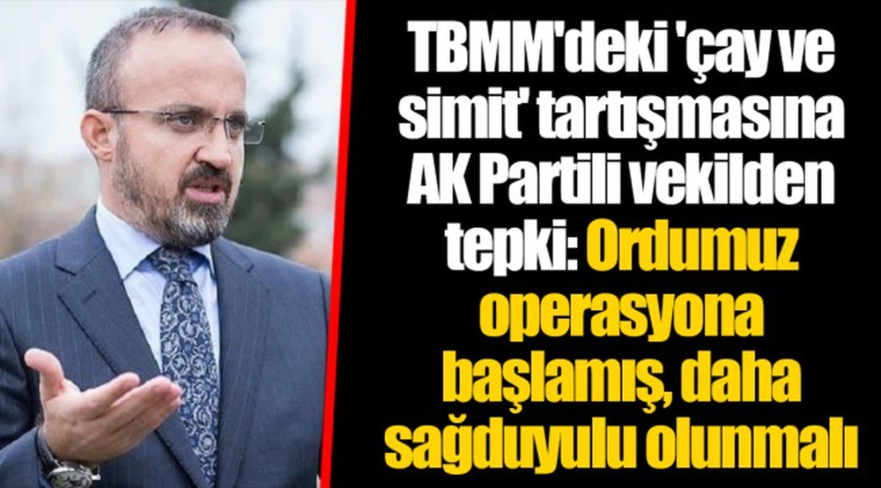 TBMM'deki 'çay ve simit' tartışmasına AK Partili vekilden tepki: Ordumuz operasyona başlamış, daha sağduyulu olunmalı