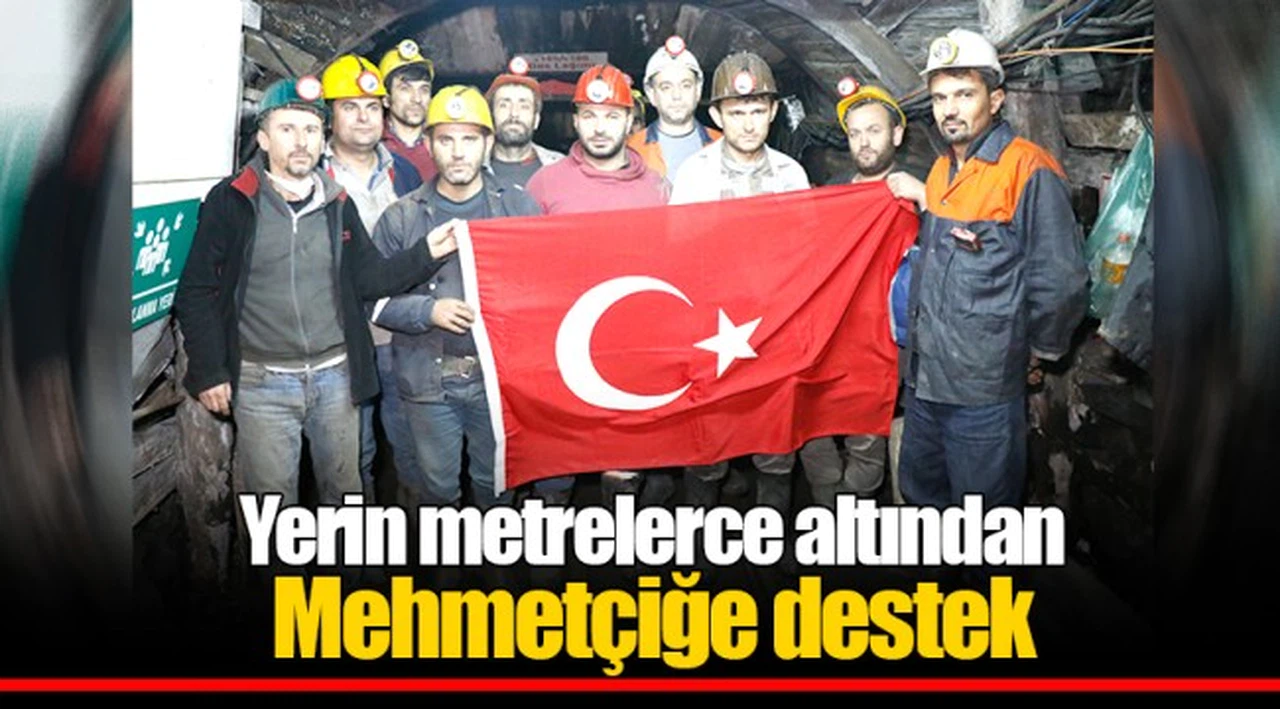 Yerin metrelerce altından Mehmetçiğe destek