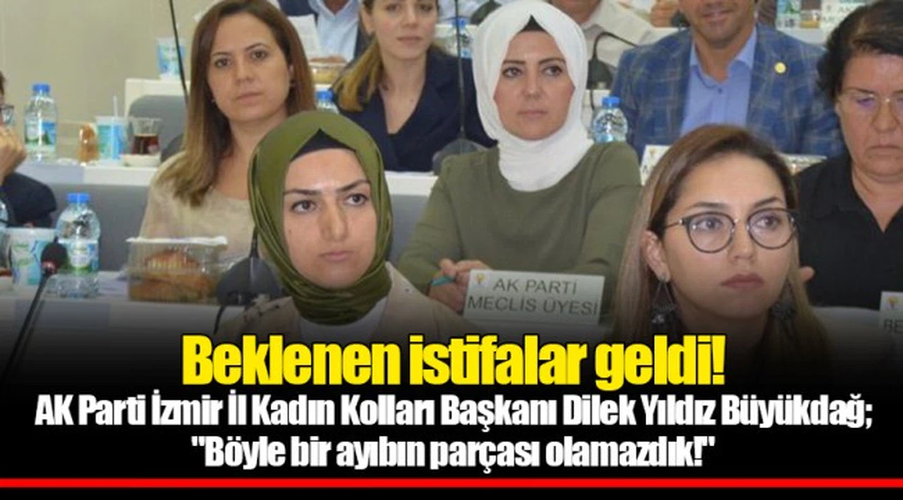 Beklenen istifalar geldi! AK Parti İzmir İl Kadın Kolları Başkanı Dilek Yıldız Büyükdağ; "Böyle bir ayıbın parçası olamazdık!"