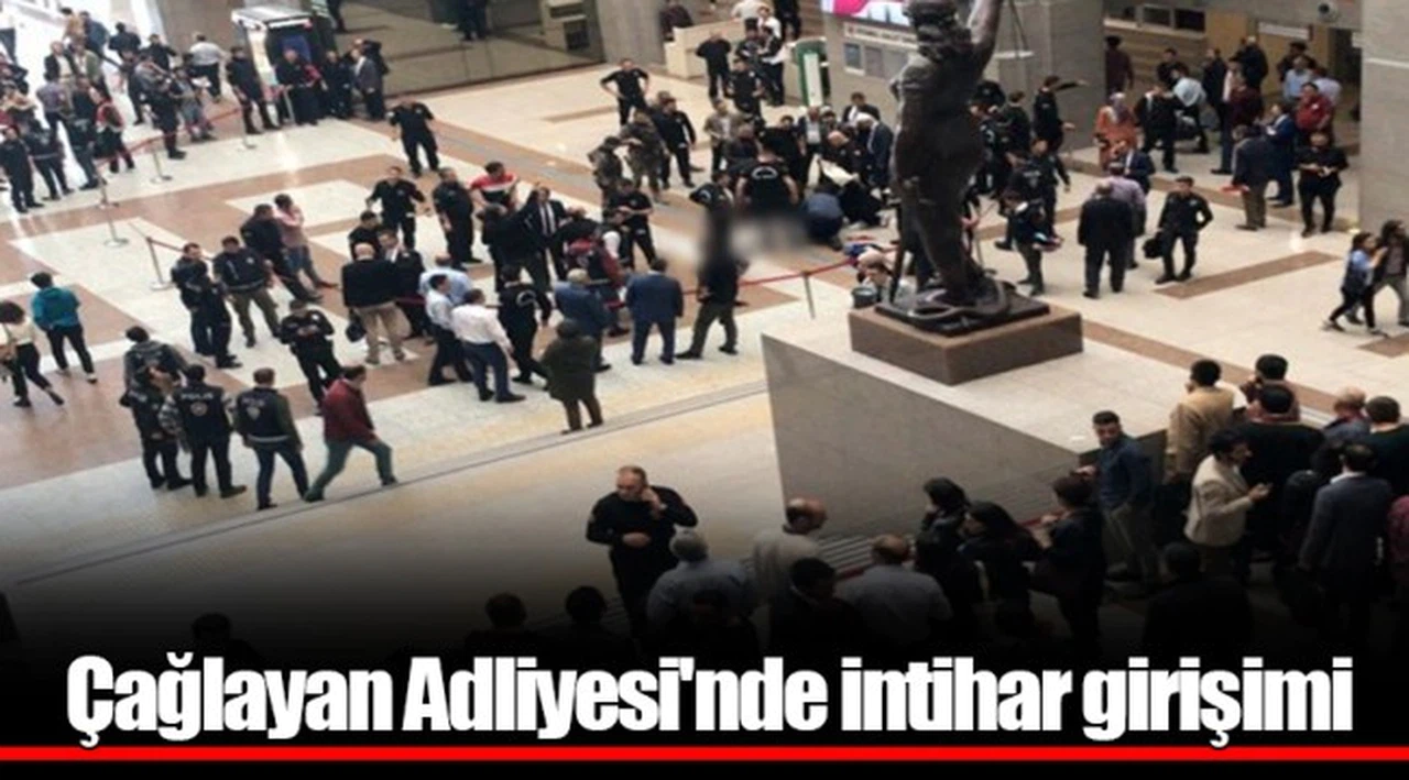 Çağlayan Adliyesi'nde intihar girişimi