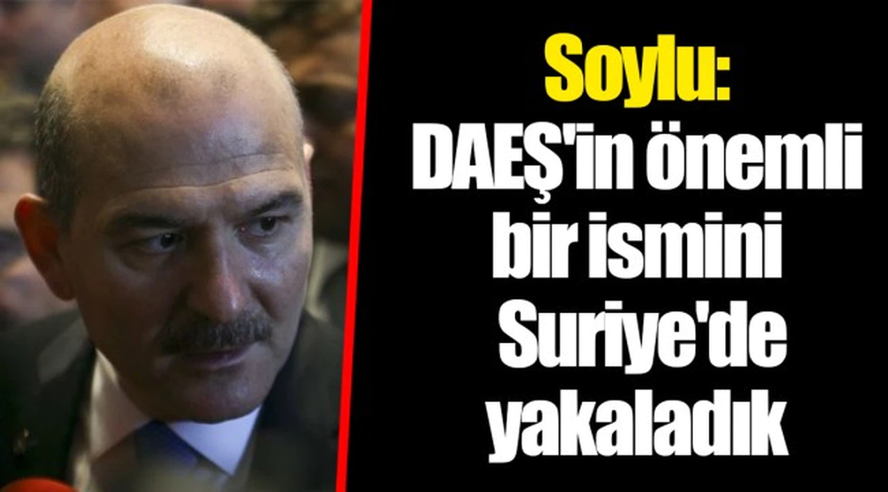 Soylu: DAEŞ'in önemli bir ismini Suriye'de yakaladık