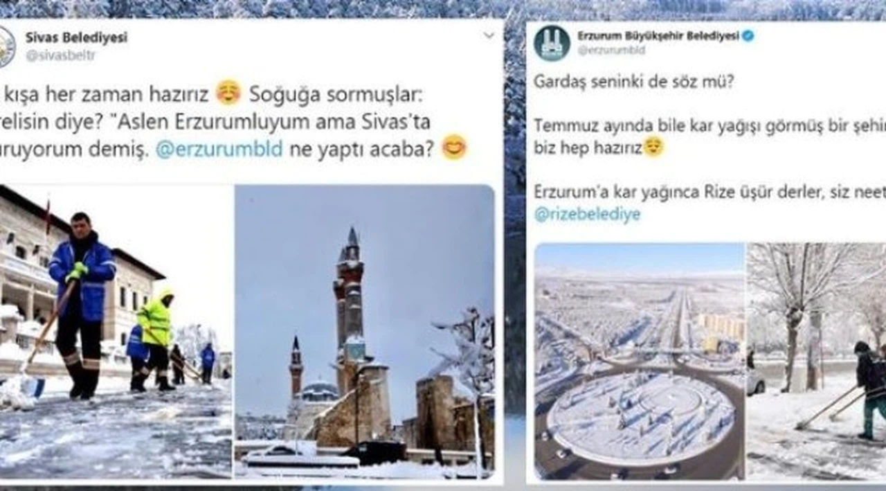 İl belediyelerinin kar ve soğuk hava 'atışması' gülümsetti