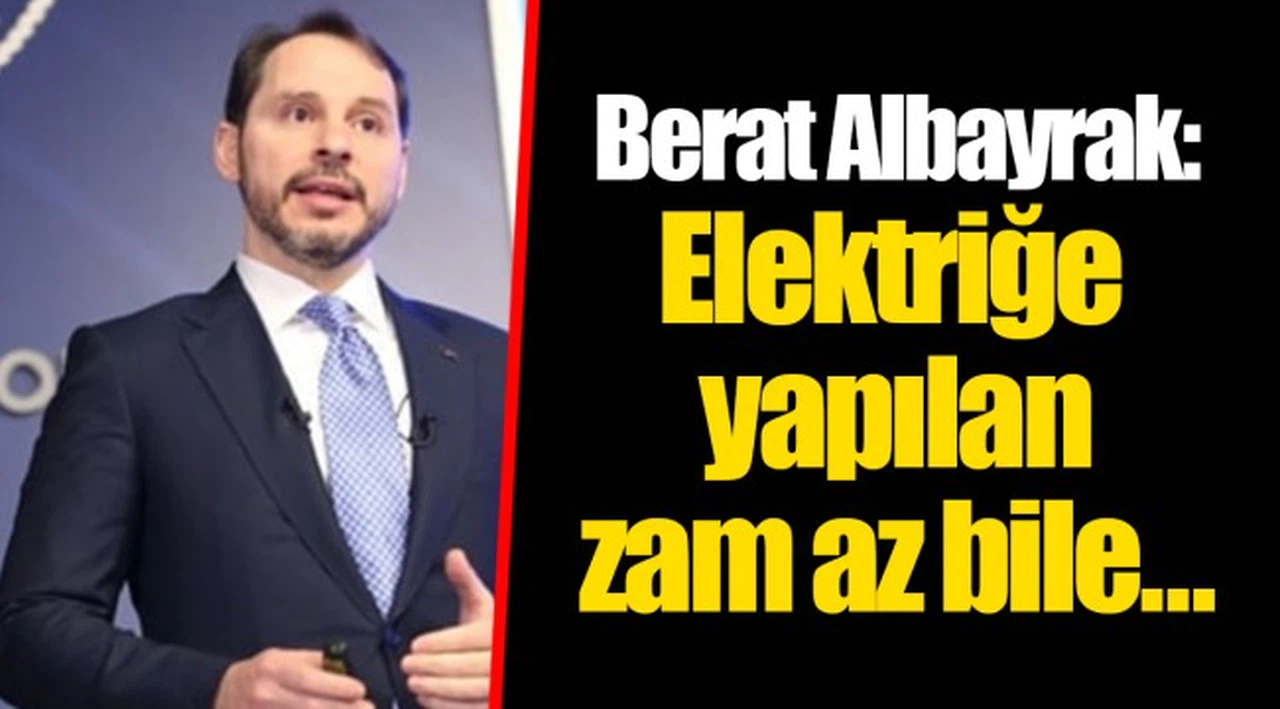 Berat Albayrak: Elektriğe yapılan zam az bile...