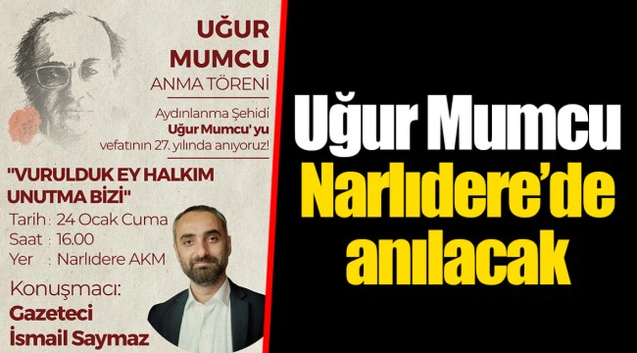 Uğur Mumcu Narlıdere’de anılacak 