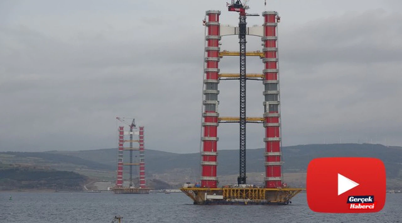 1915 Çanakkale Köprüsü’nün ayakları 150 metre uzunluğa ulaştı