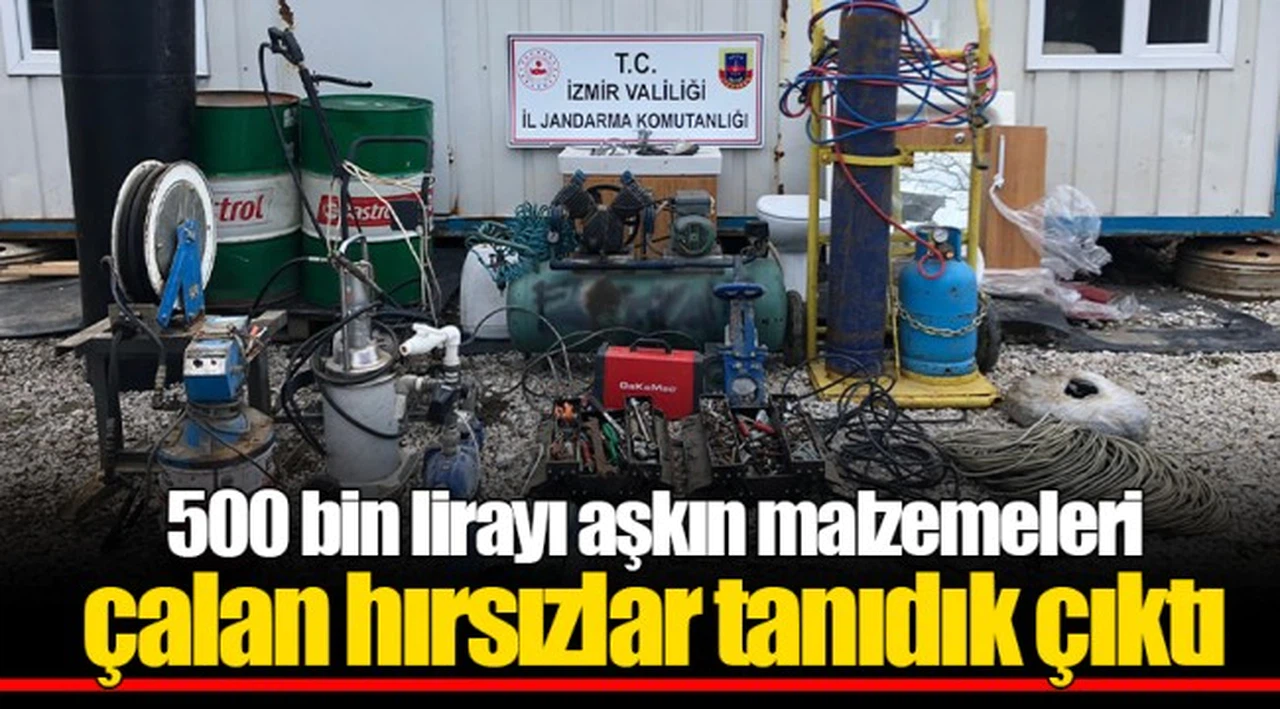 500 bin lirayı aşkın malzemeleri çalan hırsızlar tanıdık çıktı