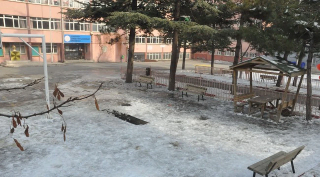 Afyonkarahisar'da karla oynayan öğrencilerdeki lekelerin nedeni belli oldu