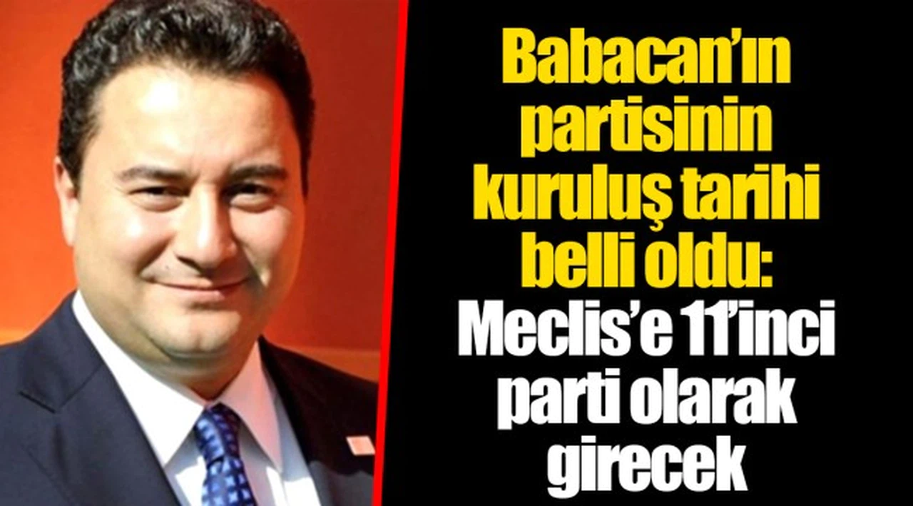 Babacan’ın partisinin kuruluş tarihi belli oldu: Meclis’e 11’inci parti olarak girecek