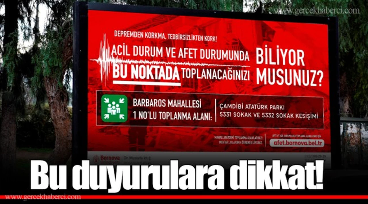 Bu duyurulara dikkat!