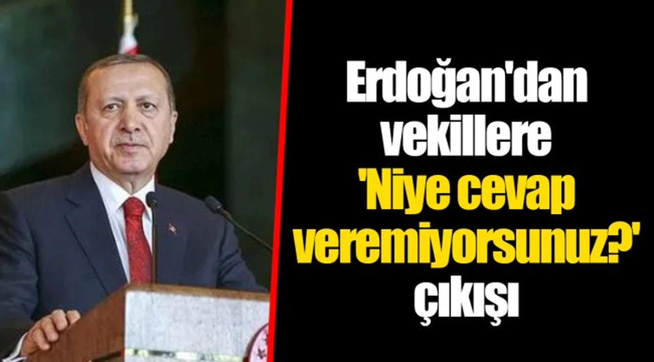 Erdoğan'dan vekillere  'Niye cevap veremiyorsunuz?' çıkışı
