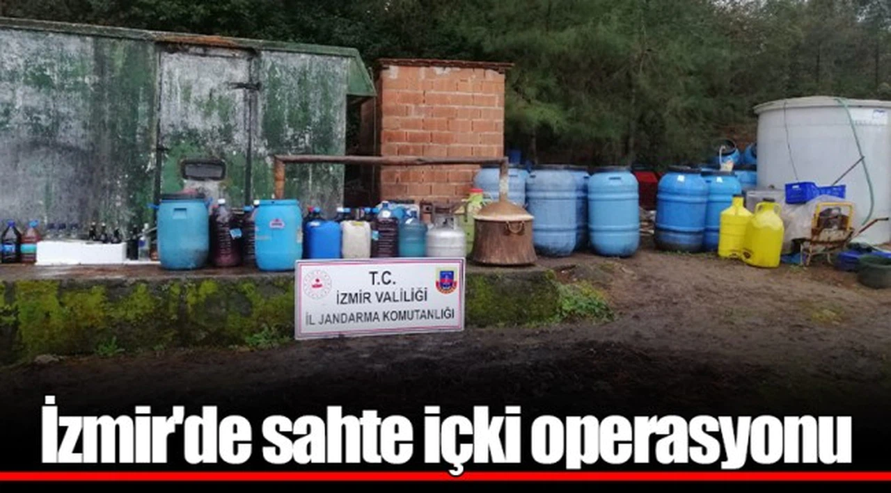 İzmir'de sahte içki operasyonu
