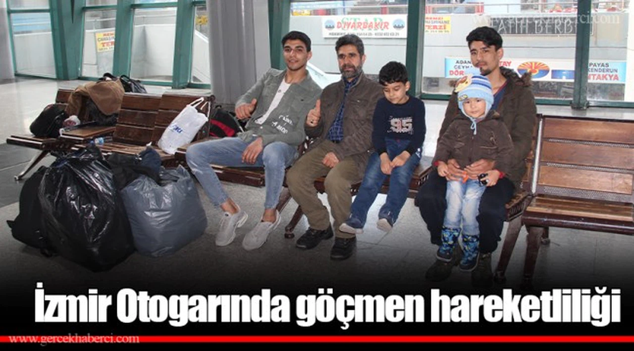 İzmir Otogarında göçmen hareketliliği