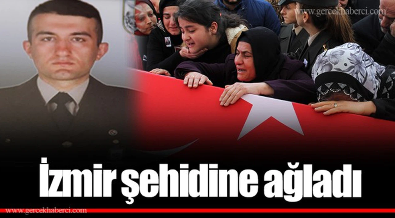 İzmir şehidine ağladı