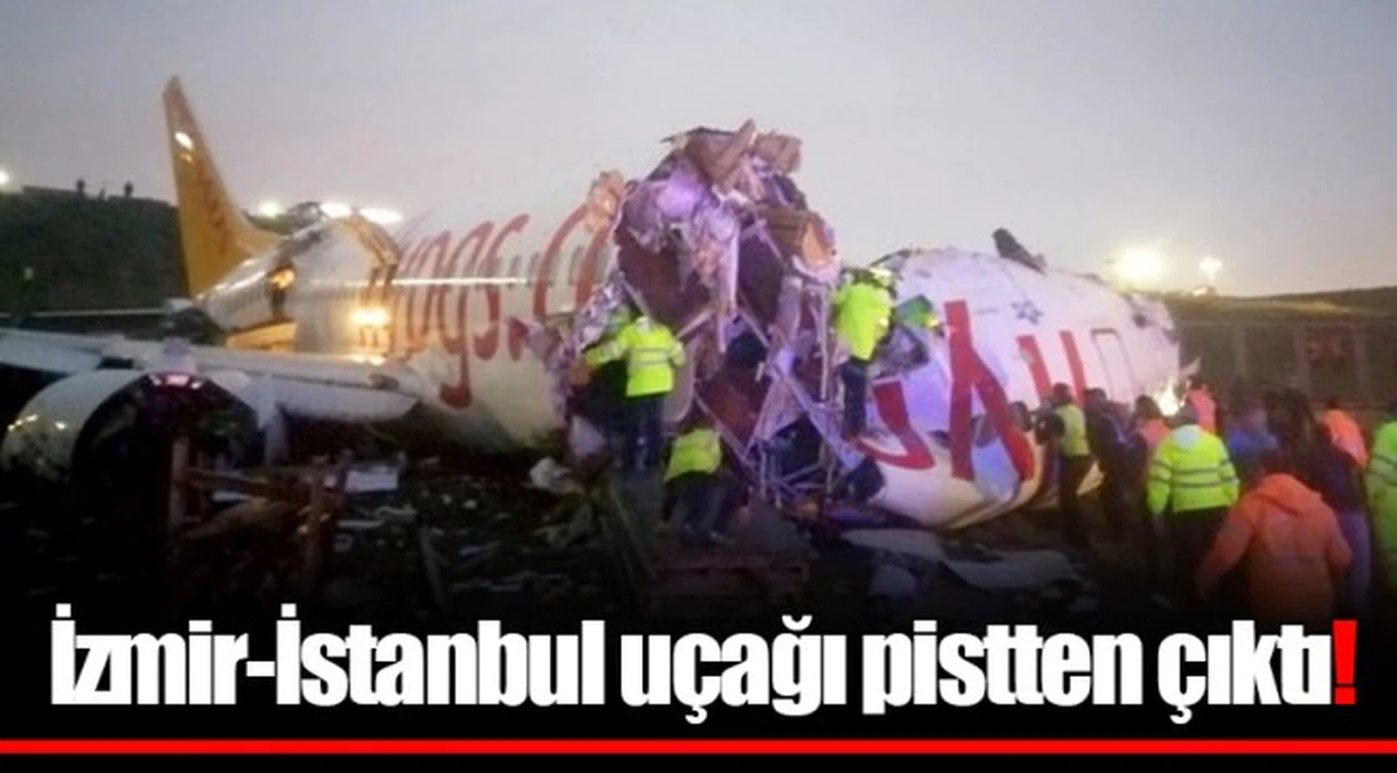Sabiha Gökçen'de uçak pistten çıktı