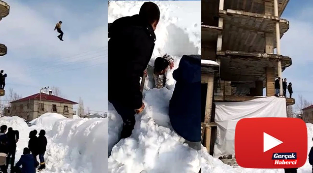 Tehlikeli kar oyunu yürekleri ağızlara getirdi