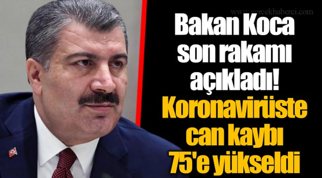Bakan Koca son rakamı açıkladı! Koronavirüste can kaybı 75'e yükseldi