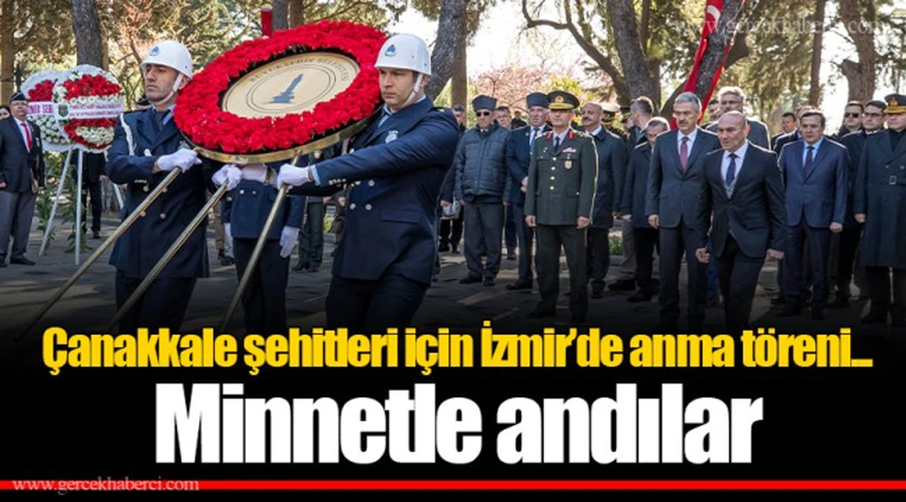 Çanakkale şehitleri için İzmir’de anma töreni... Minnetle andılar