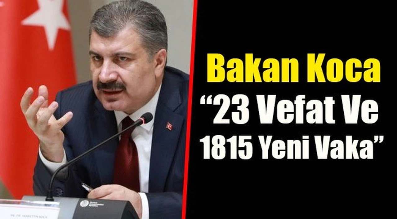 Fahrettin Koca Türkiye'nin Günlük Koronavirüs Tablosunu Paylaştı