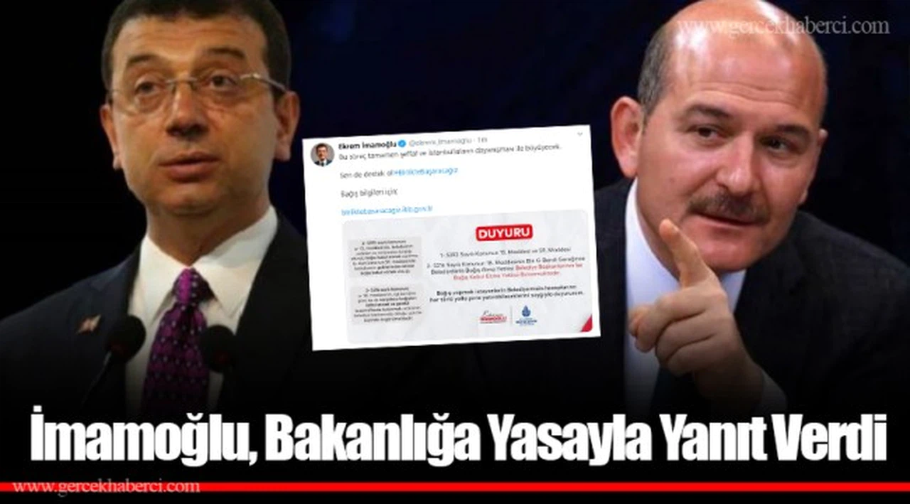 İmamoğlu, Bakanlığa Yasayla Yanıt Verdi