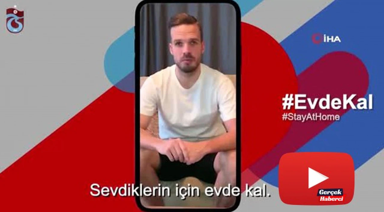 Trabzonsporlu oyunculardan 'evde kal, güvende kal' mesajı