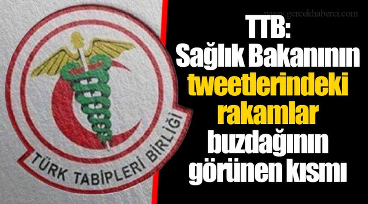TTB: Sağlık Bakanının tweetlerindeki rakamlar buzdağının görünen kısmı