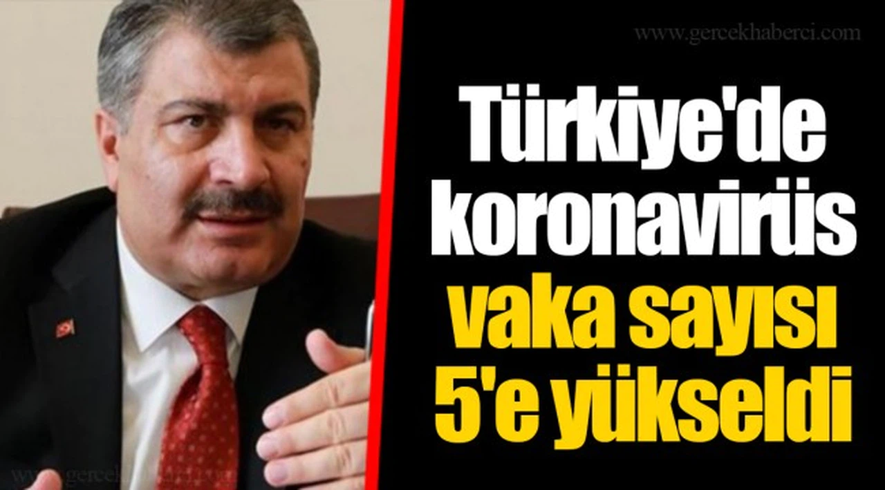 Türkiye'de koronavirüs vaka sayısı 5'e yükseldi