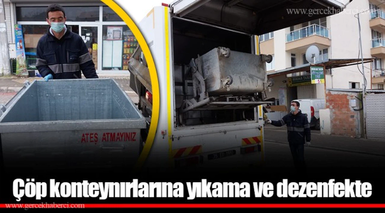 Çöp konteynırlarına yıkama ve dezenfekte 