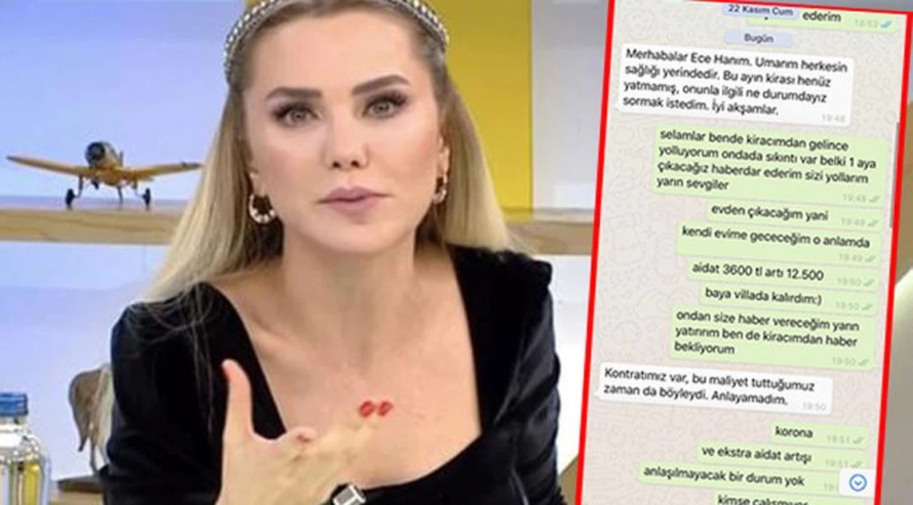 Ece Erken, kirayı isteyen ev sahibiyle konuşmalarını yayınlayıp isyan etti