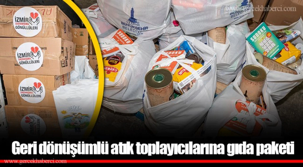 Geri dönüşümlü atık toplayıcılarına gıda paketi