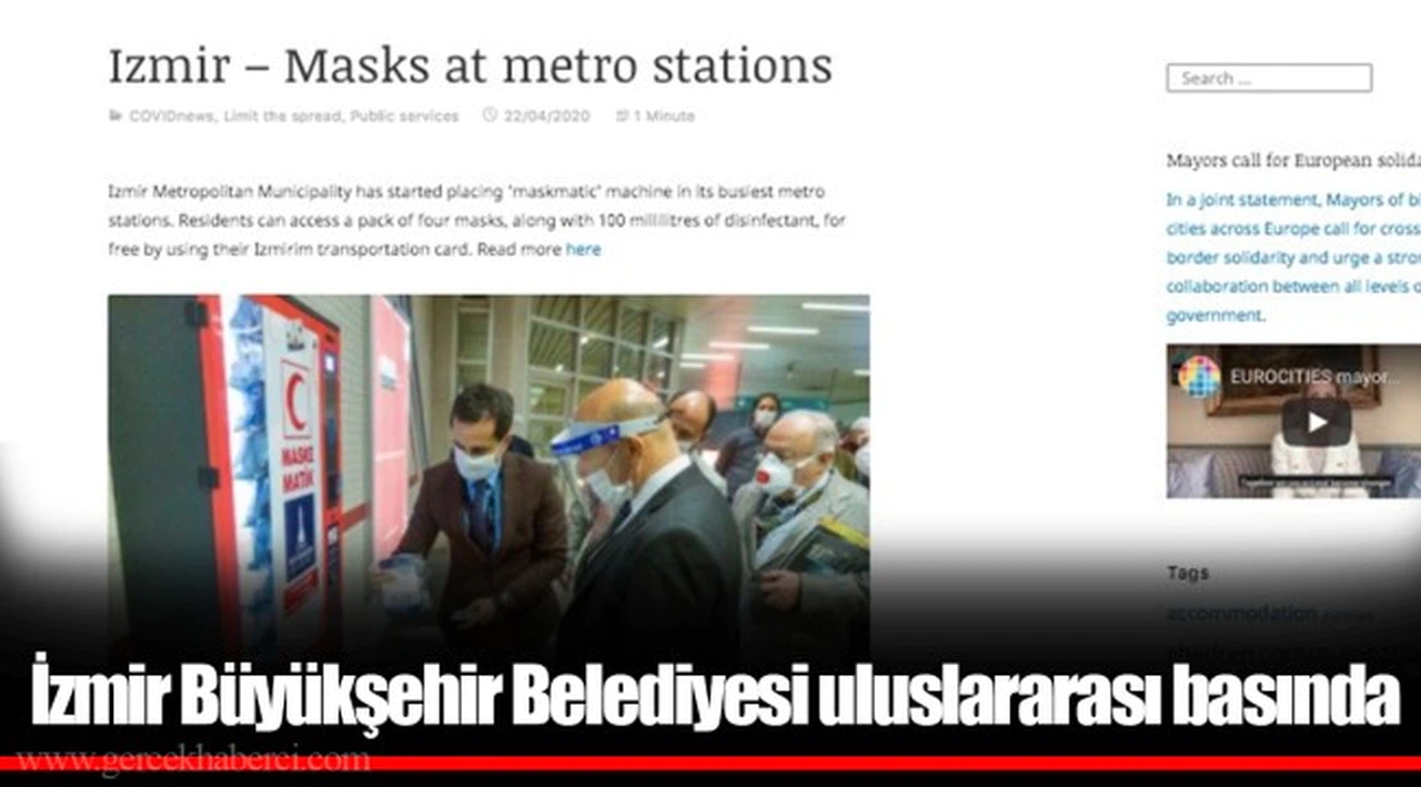 İzmir Büyükşehir Belediyesi uluslararası basında
