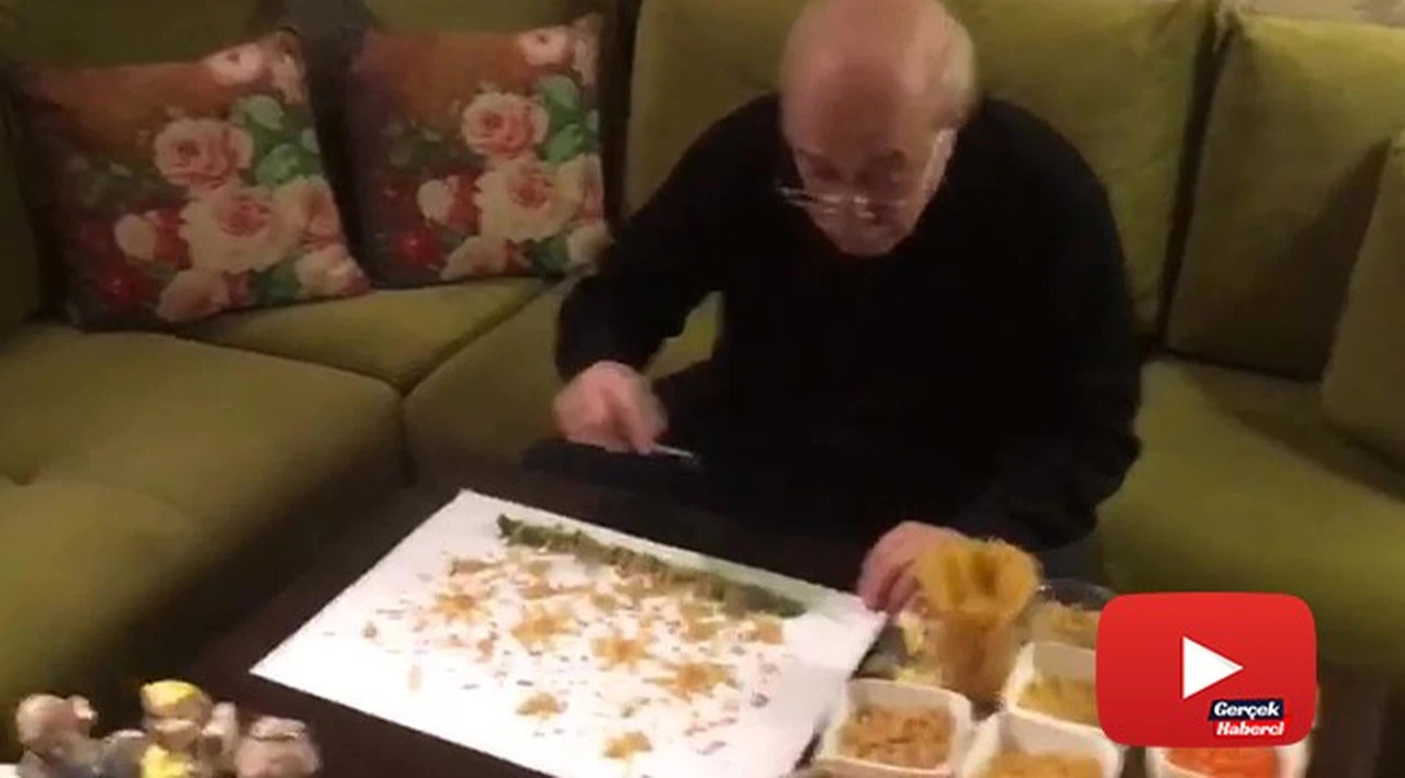Sokağa çıkma yasağından dolayı evde kalan Kurtlar Vadisi’nin Ömer Babası, makarnadan resim yapıyor