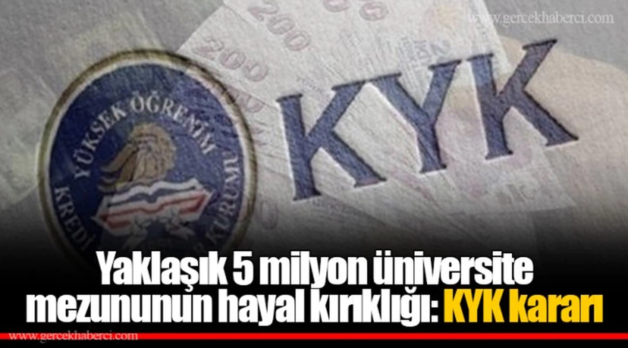 Yaklaşık 5 milyon üniversite mezununun hayal kırıklığı: KYK kararı