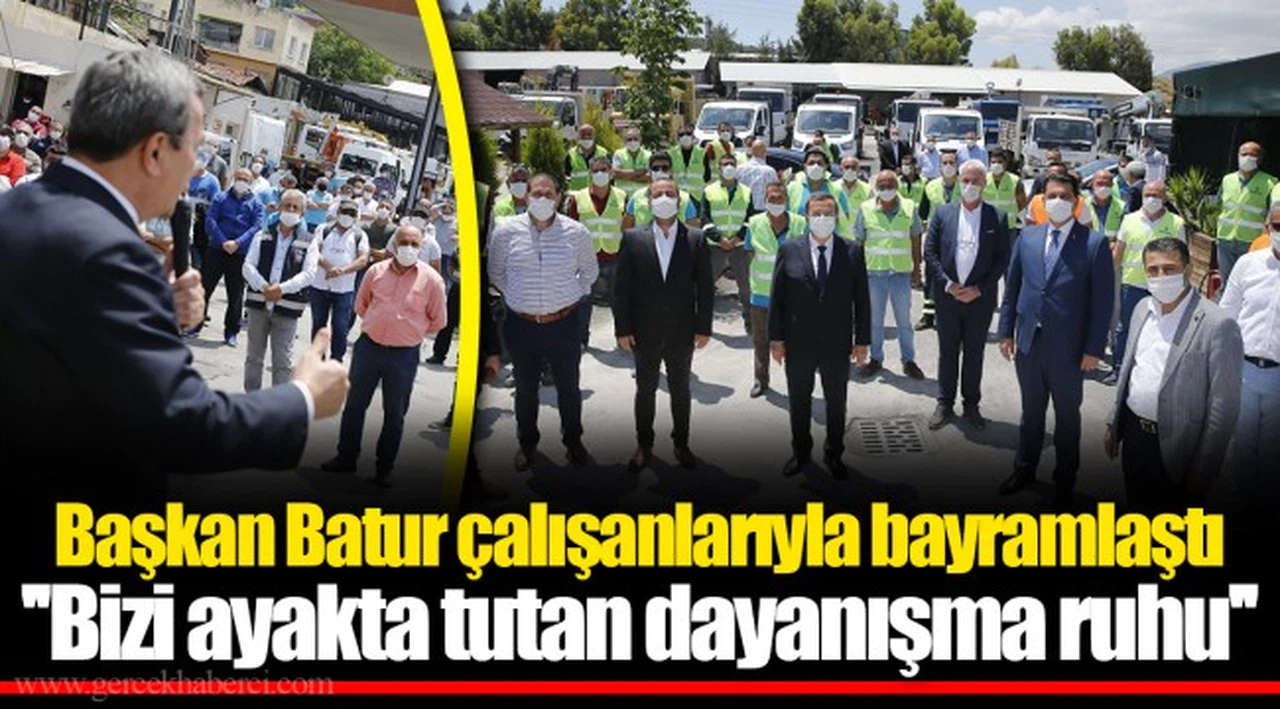 Başkan Batur çalışanlarıyla bayramlaştı