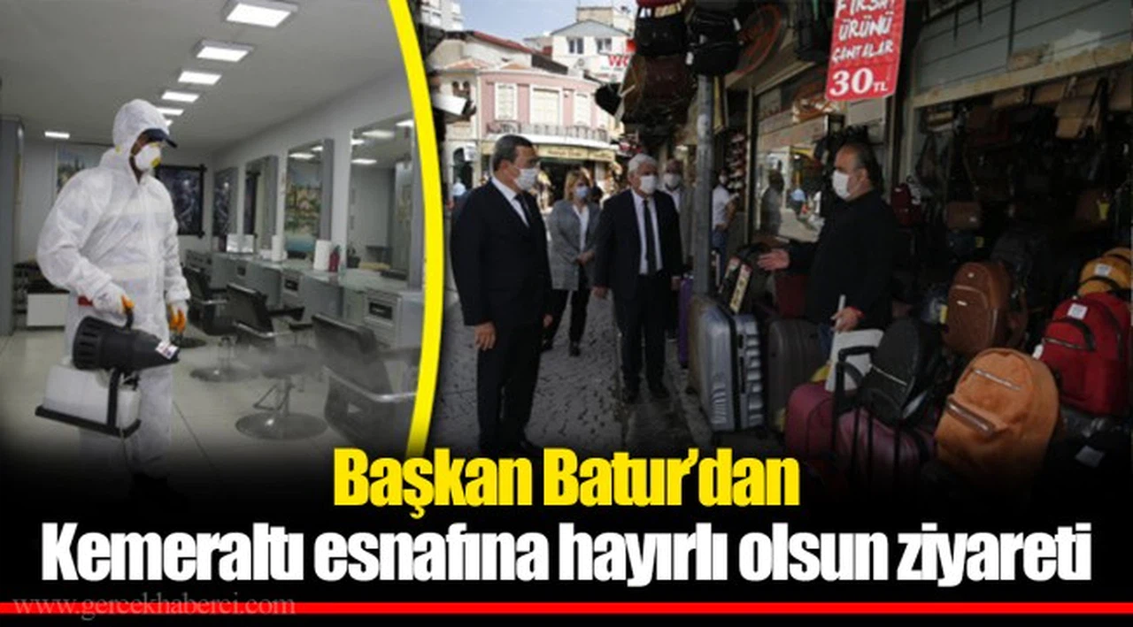 Başkan Batur’dan Kemeraltı esnafına hayırlı olsun ziyareti